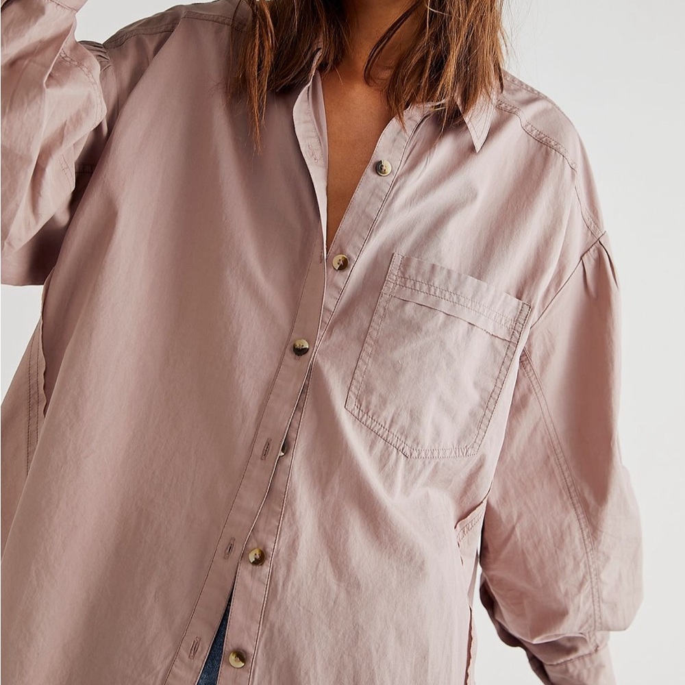 We The Free Mauve Button Down Shirt - Picture 7 of 7